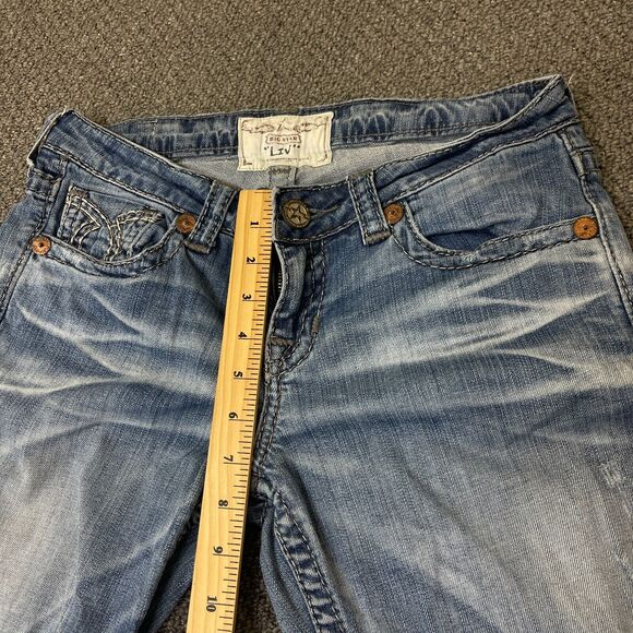 Big Star LIV Jeans Womens 30XXL Blue Low Rise Boot Cut Distressed 30 XXL - Picture 3 of 13